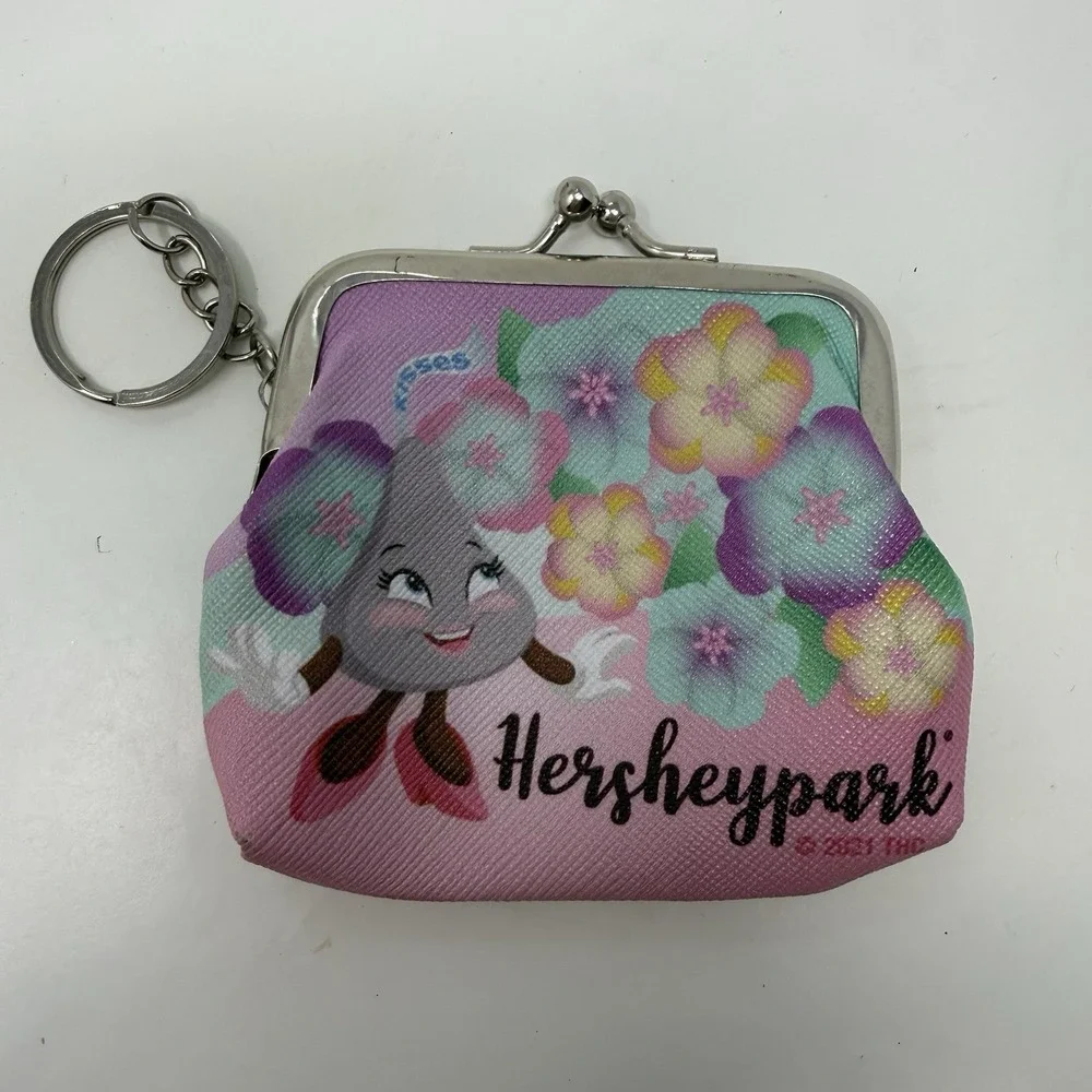 Hersheys Kiss Hersheypark Keyring Mascot Keychain Mini Coin Purse Kiss Lock 2021